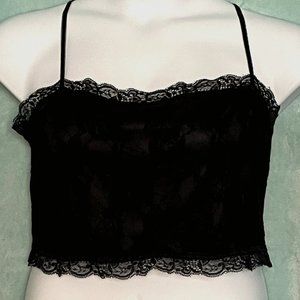 Camoflage Black Lace Camisole, Size 2XL